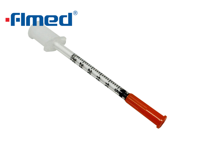 0.3 مل من حقنة الأنسولين والإبرة 30G × 8 مم (30 جم × 5/16 "بوصة)